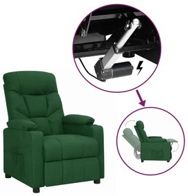 3093463 vidaXL Изправящ стол, тъмнозелен, текстил