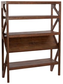 Кафява етажерка от масивна акациева дървесина 120x160 cm Yuki - Light &amp; Living