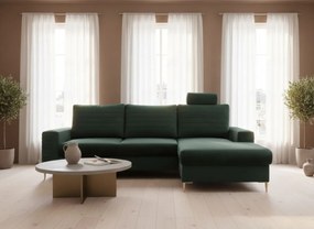 Ъглов диван Consuegra -Зелена