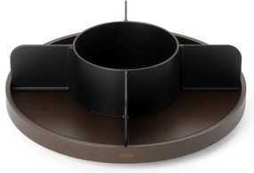 Черен въртящ се дървен органайзер за козметика за баня Bellwood – Umbra