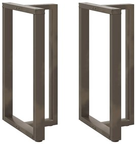 4013095 vidaXL Крака за бар маса, Т-образни, 2 бр., черни, 60x35x(100-101) см, стомана