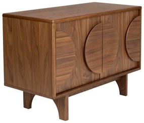 Кафяв нисък скрин от декор от орех 82x58 cm Groove – Zuiver