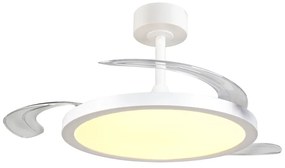 Бяло LED осветително тяло за таван Kasfjord – Trio