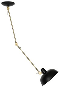 Ретро таванна лампа черна с бронз - Милоу