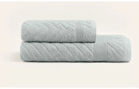 Светлосиви памучни хавлии и кърпи за баня в комплект от 2 бр. от тери – Foutastic