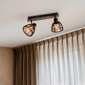 Индустриален плафон черен 2-светлина - Fotu