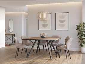 Бежови трапезни столове в комплект от 4 броя Luna - Marckeric