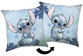 Детска възглавница от флийс 40x40 cm Lilo and Stitch "Blue" – Jerry Fabrics