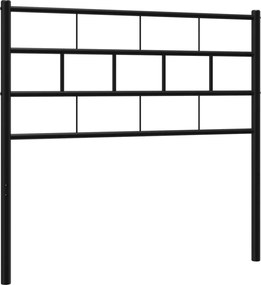 355686 vidaXL Метална резервна табла за легло, черна, 80 см