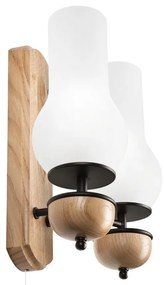 Brilagi - LED Аплик COTTAGE 2xE14/40W/230V дъб/бял