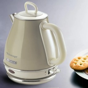 Електрическа кана Ariete VINTAGE 2868/03, 1630W, 1 л, Метален корпус, Бързо завиране, Безжична основа, Бежов
