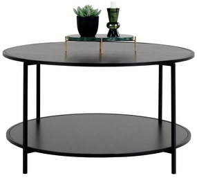 Черна кръгла маса за кафе с черен плот ø 80 cm Vita - House Nordic