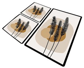 Кафяви килими за баня в комплект от 3 бр. 60x100 cm Day Sunrise – Foutastic