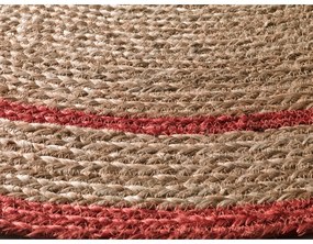 Кръгъл килим в червено-естествен цвят ø 120 cm Mahon - Universal