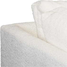 Бял ъглов диван от плат букле (ляв ъгъл) Ariella - Ropez