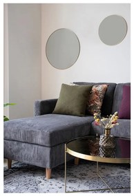 Стенно огледало с рамка в златист цвят, ø 40 cm Jersey - House Nordic