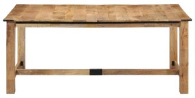 358949 vidaXL Трапезна маса, 180x90x75 см, масивна мангова дървесина