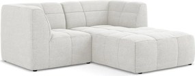Бял ъглов диван от прежда с примки от букле (десен ъгъл) Aloha – Makamii