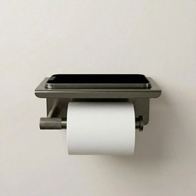 Държач за тоалетна хартия с етажерка 6613 Modern Titan
