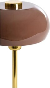 Кафява настолна лампа с метален абажур (височина 34 cm) Surin – Light &amp; Living