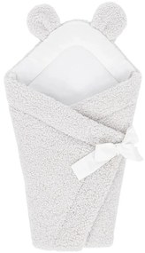 Бебешко одеяло от шерпа в цвят слонова кост 35x65 cm – Meowbaby