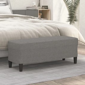 349408 vidaXL Пейка, тъмносива, 100x35x41 см, плат
