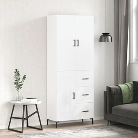 3196011 vidaXL Висок шкаф, бял, 69,5x34x180 см, инженерно дърво