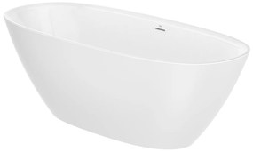 Свободностояща вана, A248669000, Roca, Stonex, click-clack клапа и сифон, бяла, 180х80х57см