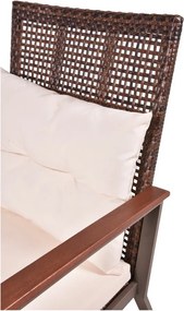 Тъмнокафяв люлеещ се стол с масичка от масивно дърво Sinaloa – Garden Pleasure