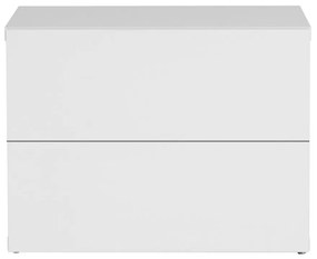 Бяло нощно шкафче с 2 чекмеджета Aurora - TemaHome