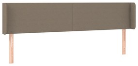 3118506 vidaXL Горна табла за легло, таупе, 183x16x78/88 см, плат