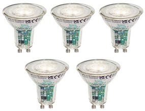 Комплект от 5 смарт GU10 50mm LED крушки прозрачни 4.7W 345 lm 2200-4000K