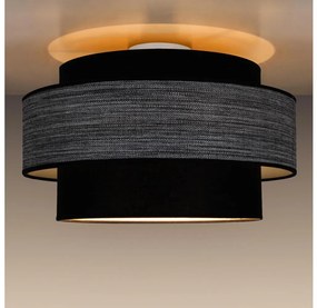 Плафон GRACE 1xE27/60W/230V Ø 40 см черен/сив