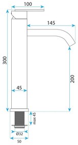 Смесител за баня Rea Ontario Brush Copper