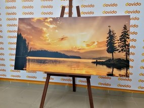 Картина на платно – Отражение на планинско езеро