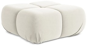 Бяла кадифена модулна табуретка Lokua – Makamii