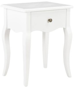 280005 Sonata H Nightstand White 40x30x50 cm Solid Pine Wood