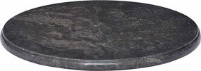 149193 vidaXL Плот за маса, черен, Ø50x2,5 см, мрамор