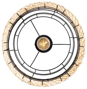 Ориенталски таванен аплик черен с бамбук - Irena