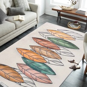 Противохлъзгащ килим с листа Ширина: 160 см | Дължина: 220 см