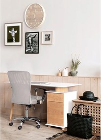 Светлосив тапициран офис стол Brisbane – Yes Everyday