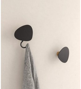 Черна стенна стоманена кука Dot L Bull – LIND DNA