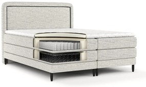 Светлосиво боксспринг легло 180x200 cm Dove – Maison de Rêve