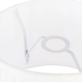 Плисиран абажур бял кръгъл скосен 45/27/30