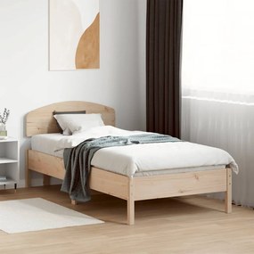 3207237 vidaXL Рамка за легло без матрак, 90x190 см, масивна чамова дървесина