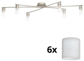 Eglo - LED Плафониера MY CHOICE 6xE14/4W/230V  хром/бял