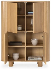 Шкафче от декор от дъб в естествен цвят 100x133x40 cm Padoc – MOME