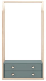 Отворен детски гардероб сиво-зелен 80x170x40 cm Esteban – Marckeric