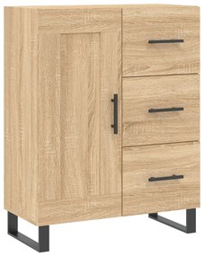 830287 vidaXL Сайдборд, дъб сонома, 69,5x34x90 см, инженерно дърво