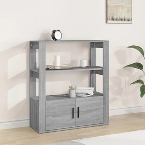 819466 vidaXL Сайдборд, сив сонома, 80x30x90 см, инженерно дърво